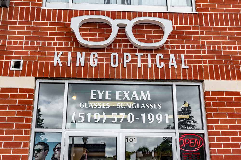 King Optical Entrace View in Kitchener